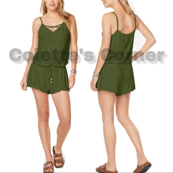 olive green swim cover up